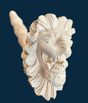 Auktion 362<br>gr. Meerschaumpfeife, beschnitzter Löwenkopf, L-41 cm [1]