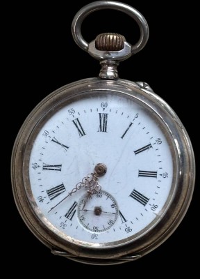 Auktion 362<br>mechan. HTU in Silbergehäuse-800-, Werk läuft, D-5 cm [1]