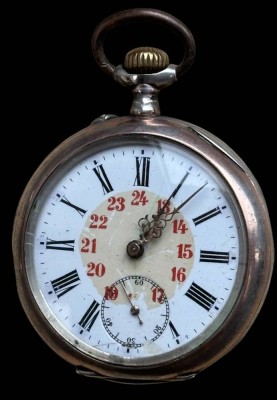 Auktion 362<br>mechan. HTU in Silbergehäuse-800-, Werk läuft, D.4,5 cm [1]