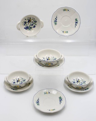 Auktion 362<br>4x Suppentassen, Villeroy & Boch, Phönix, ca. H-5cm, anbei 1x Unterteller [1]