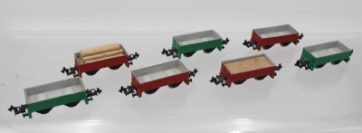 Auktion 362<br>7x Güterwaggons, Löhmann-Präzix, Spur TT, US-Zone [1]