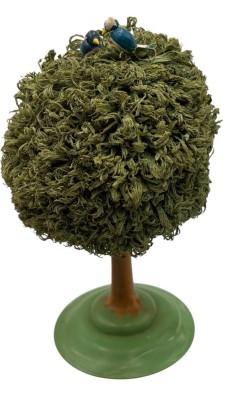 Auktion <br>gr. Erzgebirge Baum mit Vogelpaar 