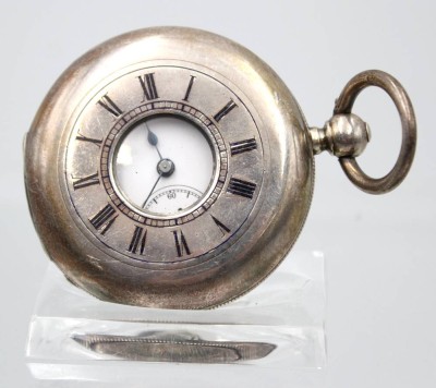Auktion 363<br>schöne Taschenuhr um 1900, Silbergehäuse, Schlüsselwerk läuft, D-4,8cm [1]