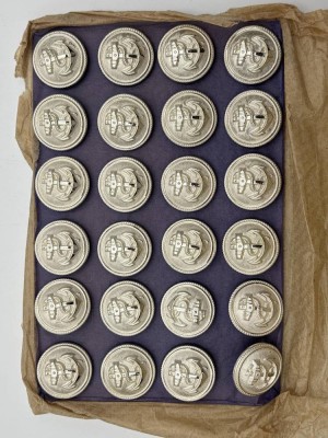 Auktion 363<br>24 Marine-Uniformknöpfe, Silberfarben, neu [1]