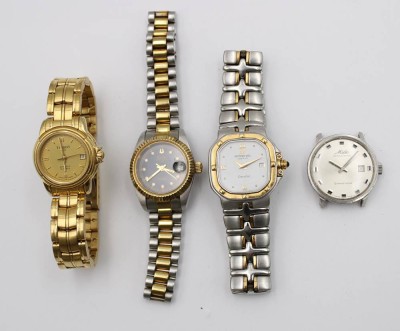 Auktion 363<br>4x div. Damenarmbanduhren, Automatik, Tissot, Bulova, Mido und Raymond Weil, ca. D-2,7cm [1]