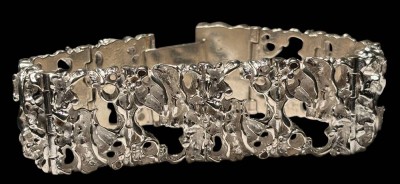 Auktion 363<br>Juhls Kautokeino Design Armband -925er Silber- Norway, L-ca.  20,5 cm, B-2,5 cm, 101 gr., sehr guter Zustand [1]