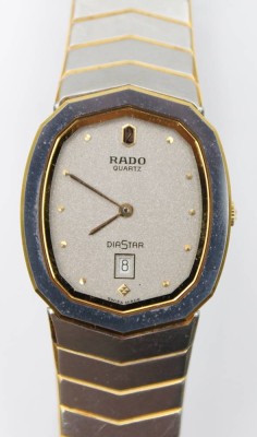 Auktion 363<br>Damenarmbanduhr, RADO Diastar, Quarzwerk, nicht geprüft, Tragespuren, ca. 3,2 x 2,7cm [1]