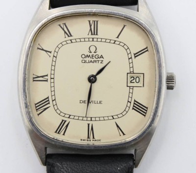 Auktion 363<br>Armbanduhr, OMEGA Deville, Quarzwerk defekt, ca. D-3,4cm [1]