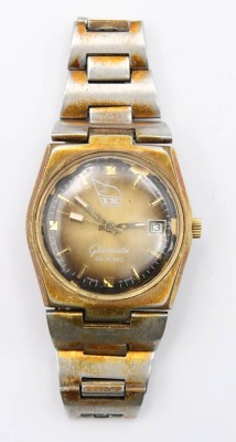 Auktion 363<br>Vintage-Armbanduhr, Glashütte, Werk defekt, Krone lose,  Ziffernblatt beschädigt, Alters-u. Tragespuren, ca. D-3,7cm [1]