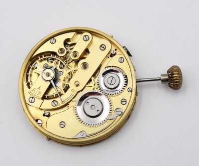 Auktion 363<br>Taschenuhrwerk, OMEGA, Werk läuft an (ca. 10 sec.), wohl überzogen, ca. D-4,5cm [1]