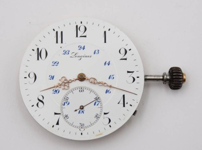 Auktion 363<br>Taschenuhrwerk, Longines, Kronenaufzug, Werk steht, D-4,5cm [1]