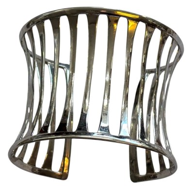 Auktion 363<br>breiter Designer Silber Armreif -925-, B-5 cm, 30,7 gr [1]