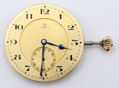 Auktion 363<br>Taschenuhrwerk, OMEGA, Werk läuft, ca. D-4,3cm [1]