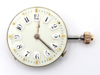 Auktion 363<br>Taschenuhrwerk, ungemarkt, Werk läuft, ca. D-4,5cm [1]