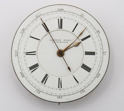 Auktion 363<br>Taschenuhrwerk, Arthur Neal Liverpool, 19. Jhd., Schlüsselwerk, Werk steht, D-4,5cm [1]