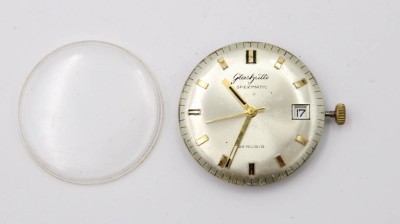 Auktion 363<br>Uhrwerk, Glashütte Spezimatic, Werk läuft, ca. D-3,1cm [1]
