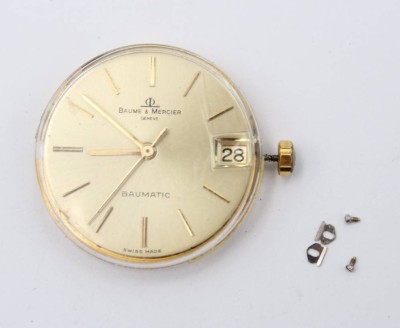 Auktion 363<br>Uhrwerk,  Baume & Mercier, Baumatic, Werk läuft, D-2,8cm [1]