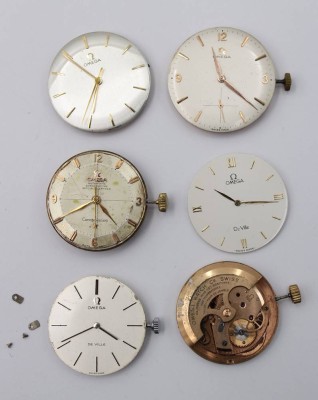Auktion 363<br>6x div. Uhrwerke, OMEGA [1]