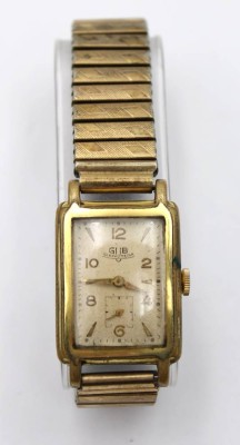 Auktion 363<br>Vintage-Armbanduhr, GUB Glashütte, Handaufzug, Werk läuft, 2,9 x 2,4cm, Alters-u. Tragespuren [1]