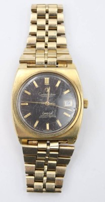 Auktion 363<br>Vintage-Armbanduhr, OMEGA Constellation, Automatik, Werk läuft, Krone lose, Zeit lässt sich nicht einstellen, D-3,6cm, Alters-u. Tragespuren [1]