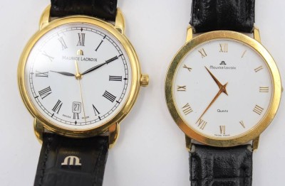 Auktion 363<br>2x div. Armbanduhren, Maurice Lacroix, Quarz, Werke nicht geprüft, optische gute Erhaltungen, ca. D-3,5cm [1]