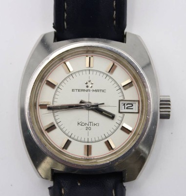 Auktion 363<br>Vintage-Armbanduhr,Eterna-Matic KonTiki 20, Werk läuft, ca. D-3,9cm, gute Erhaltung [1]