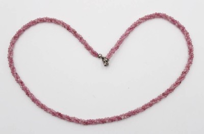 Auktion 363<br>Halskette, Pink Turmalin, Harry Ivens, 925er Schließe, ca. L-44cm [1]