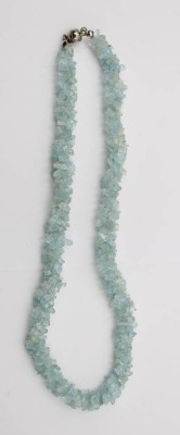 Auktion 363<br>Halskette, Aquamarine, Harry Ivens, 925er Magnet-Schließe, L-45cm [1]