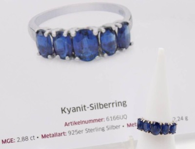 Auktion 363<br>schöner 925er Kyanit, 3gr., RG 50, Zertifikat anbei [1]
