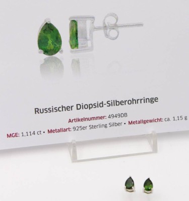 Auktion 363<br>925er Silber-Ohrstecker, 1,3gr., ca. 0,8cm, Zertifikat anbe [1]