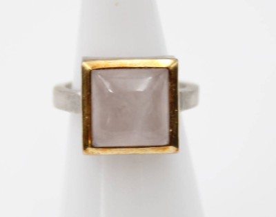 Auktion 363<br>925er Silber-Ring, Rosenquarz, 6,2gr., RG 51 , Zertifikat anbei [1]