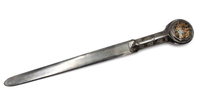 Auktion 363<br>Brieföffner, Ost-Friesland Wappen, wohl um 1920, L-28cm [1]