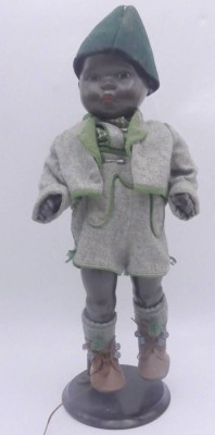 Auktion 363<br>Schildkröt Schwarzenpuppe im Lodenjanker, H-39 cm [1]