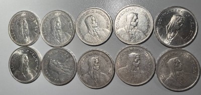 Auktion 363<br>10x 5 Franken Kursmünzen Schweiz, Silber-835-, 1931-1966, zus. 150 gr [1]