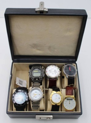 Auktion 363<br>7x div. Armbanduhren, Quarzwerke ungeprüft, u.a. G-Shok, Dugena, Mercedes etc., teilw. getragene Erhaltungen [1]