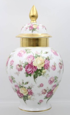 Auktion 363<br>Deckelvase, Schumann, florales Dekor, ca. H-30cm [1]