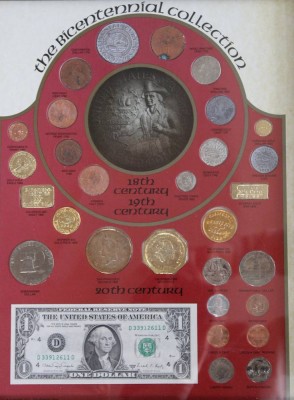 Auktion 363<br>1975 Kennedy Mint Bicentennial Collection display, gerahmt, RG 40 x 33cm [1]