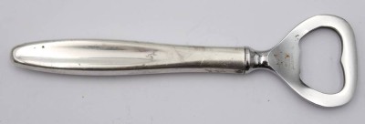 Auktion 363<br>Flaschenöffner, Silbergriff, wohl Dänemark, älter, L-13cm [1]