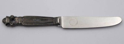Auktion 363<br>kl. Messer, Georg Jensen, Acorn, Silbergriff, L-11,7cm [1]