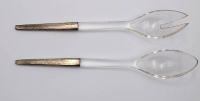Auktion 363<br>Salatbesteck, 925er Silbergriffe, L- 19cm [1]