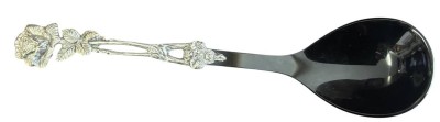 Auktion 363<br>Salatlöffel, Silber-800- mit Bakelit, L-17 cm, 23 gr. [1]