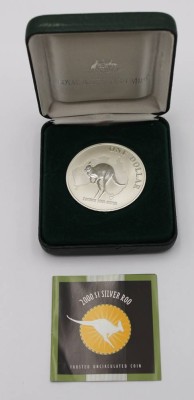 Auktion 363<br>Australia Silver Dollar 2000, 1 Unze, in OVP [1]