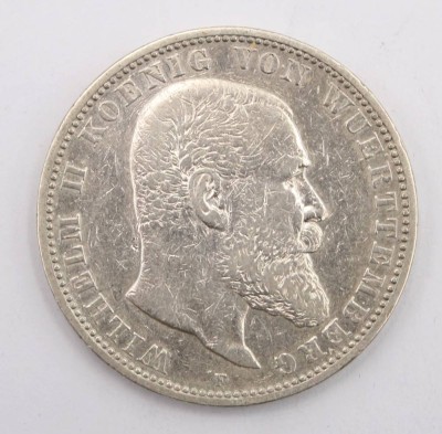 Auktion 363<br>5 Mark 1895, Wilhelm, König von Württemberg [1]
