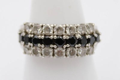 Auktion 363<br>925er Silber-Ring, blaue und klare Steine, 5,7gr., RG 56/57 [1]