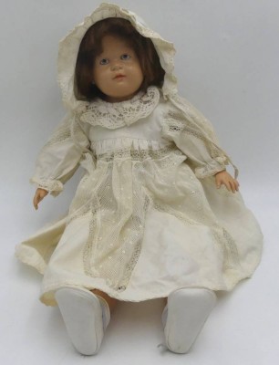 Auktion 363<br>Cellulpoid Brustblattkopf-Mädchenpuppe nur 