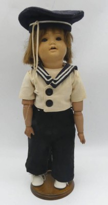 Auktion 363<br>Porzellankopf-Puppe , A.M.2966 , Armand Marseille , H-37 cm [1]
