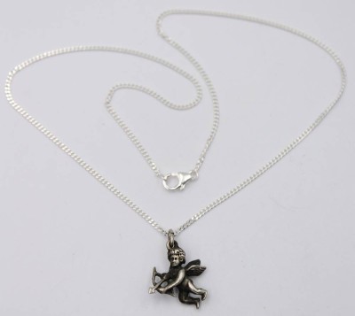 Auktion 363<br>kl. Amor-Anhänger an Kette, Silber, zus. 4,2gr., ca. L-40cm Anh. 1,5cm [1]