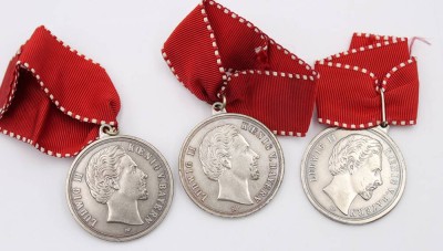 Auktion 363<br>3x Medaillen, Bayern, Medaille König Ludwig II. von Bayern (Neuprägung) [1]