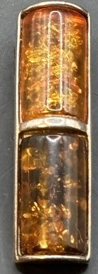 Auktion 363<br>Kettenflyer, Silber-925- mit Bernsteinen, H-3,3 cm, 4,6 gr [1]