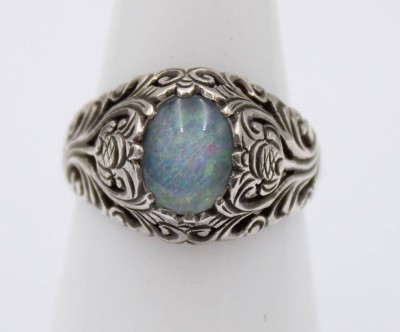 Auktion 363<br>925er Silber-Ring mit Opal, RG 55, 3,8gr. [1]